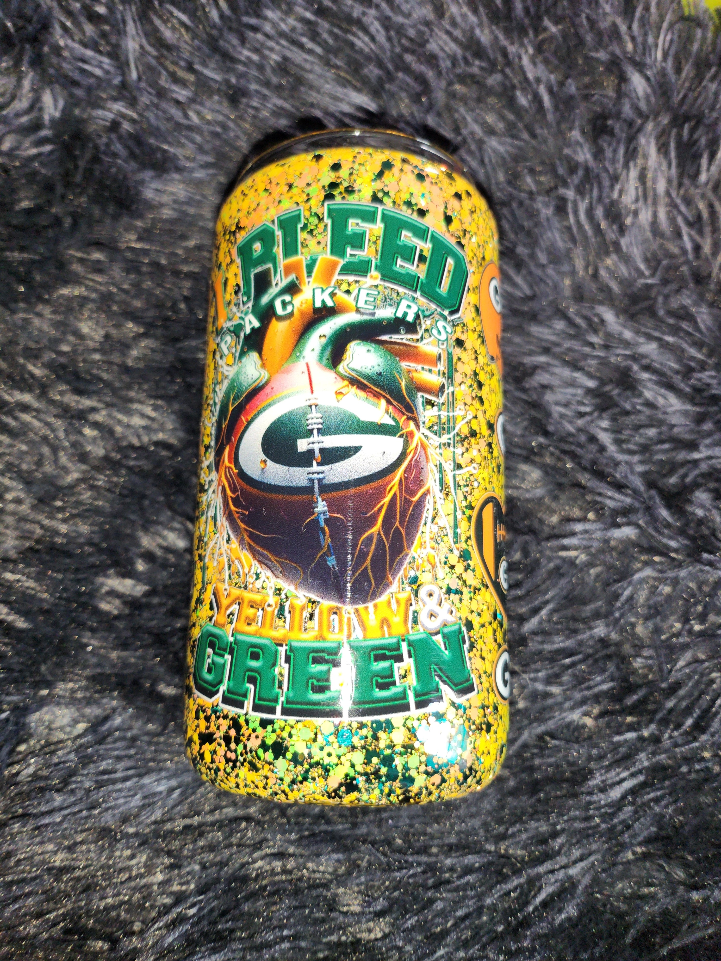 RTS - Green Bay Packers SNOW GLOBE 16oz Glass Tumbler