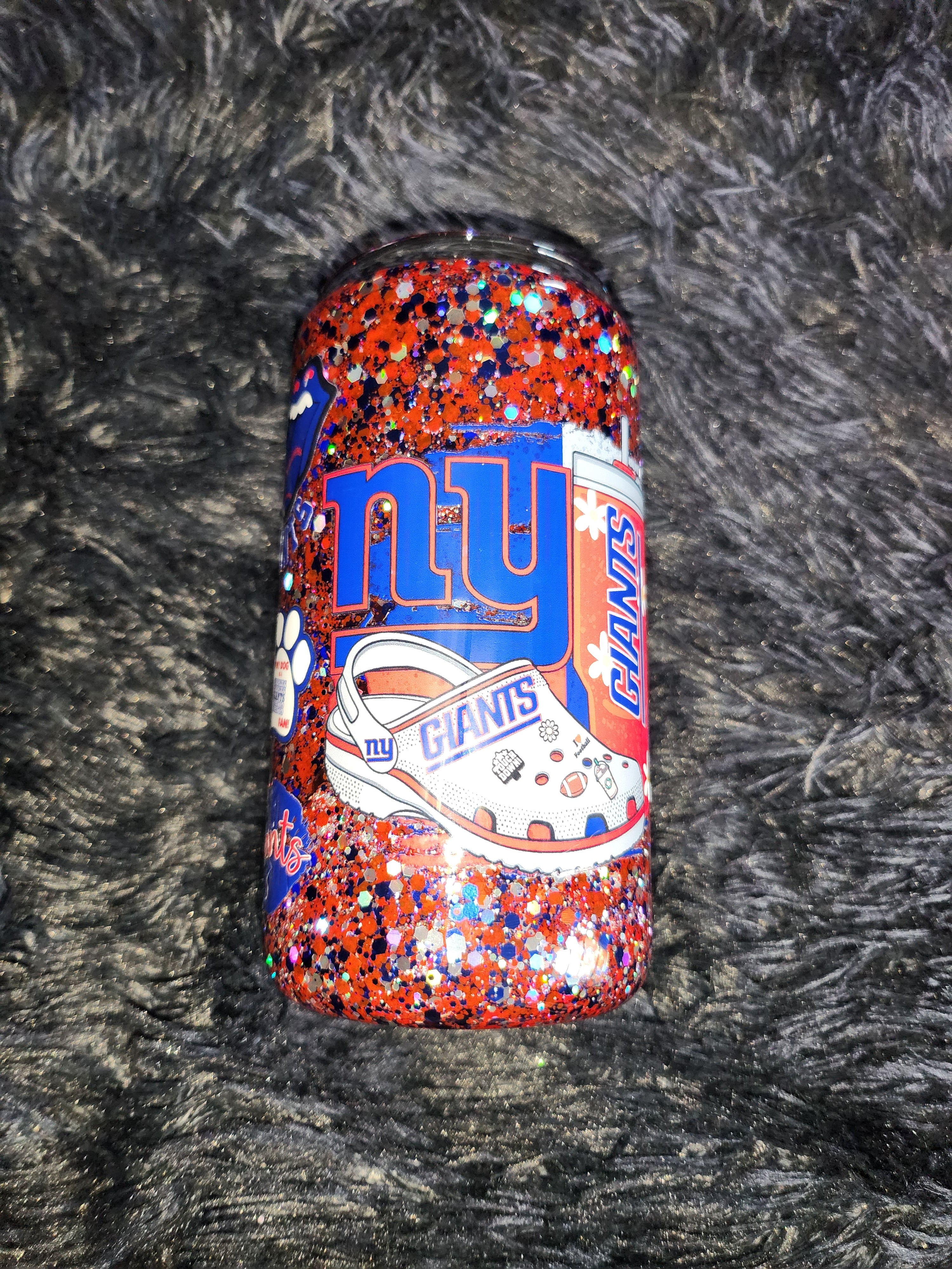 RTS- New York Giants Croc SNOW GLOBE 16oz Glass Tumbler